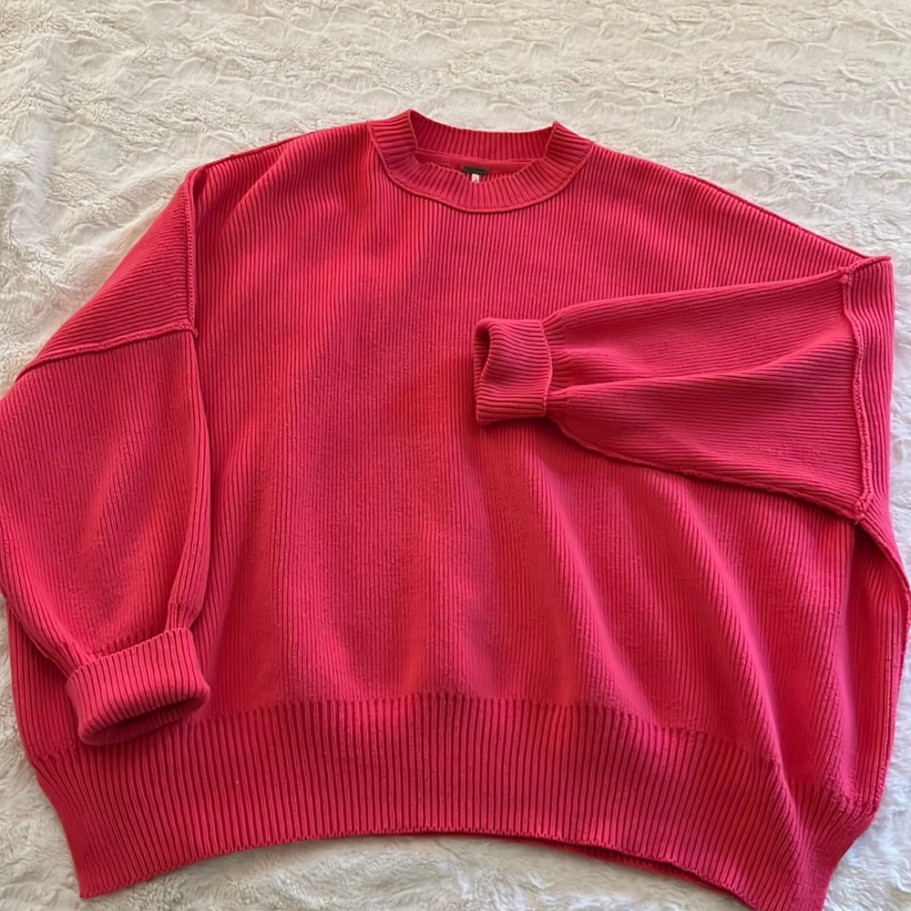 Pink Free People Sweater